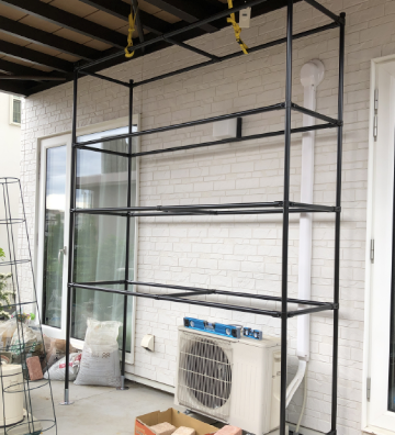 GWはDIYで　まずは土間の棚